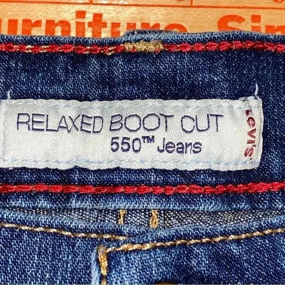 Distressed Levi Jeans 550 Size 12 M Vintage & Good Condition ❤️ - Picture 6 of 7